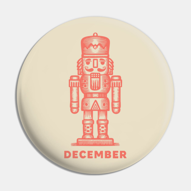 Vintage December Nutcracker - Retro Christmas Toy Soldier Pin by TuncGK