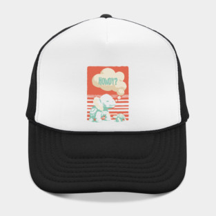 Howdy From a Whimsical Turtle-phant - Surreal Retro Art Hat
