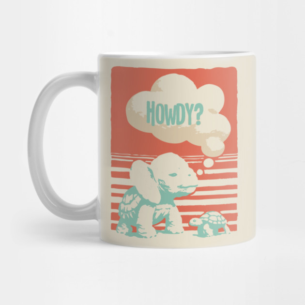 Howdy From a Whimsical Turtle-phant - Surreal Retro Art by TuncGK