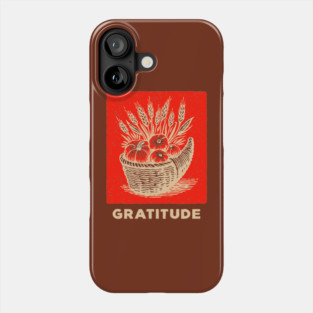 Gratitude Cornucopia - Vintage Thanksgiving Horn of Plenty Art Phone Case