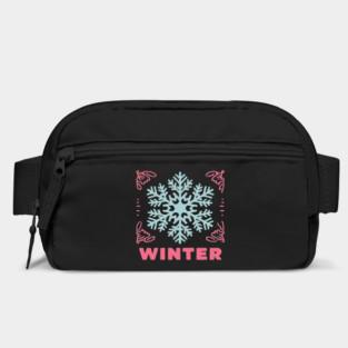 Retro Winter Snowflake - Mid-Century Modern Holiday Graphic Art Bag