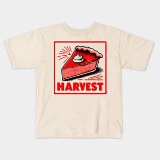 Retro Harvest Pumpkin Pie Slice - Vintage Autumn Dessert Art Kids T-Shirt