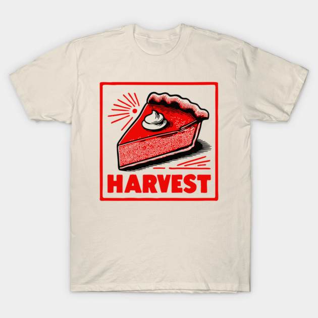 Retro Harvest Pumpkin Pie Slice - Vintage Autumn Dessert Art T-Shirt by TuncGK