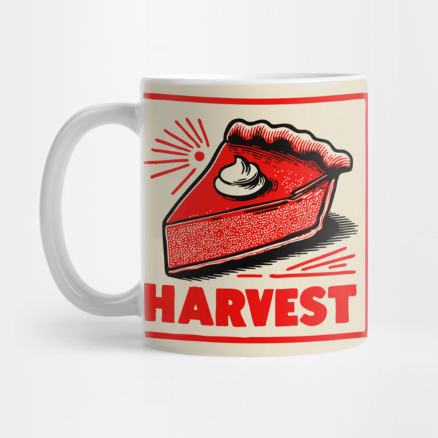 Retro Harvest Pumpkin Pie Slice - Vintage Autumn Dessert Art by TuncGK