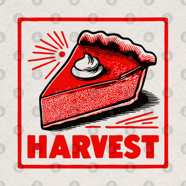 Retro Harvest Pumpkin Pie Slice - Vintage Autumn Dessert Art by TuncGK