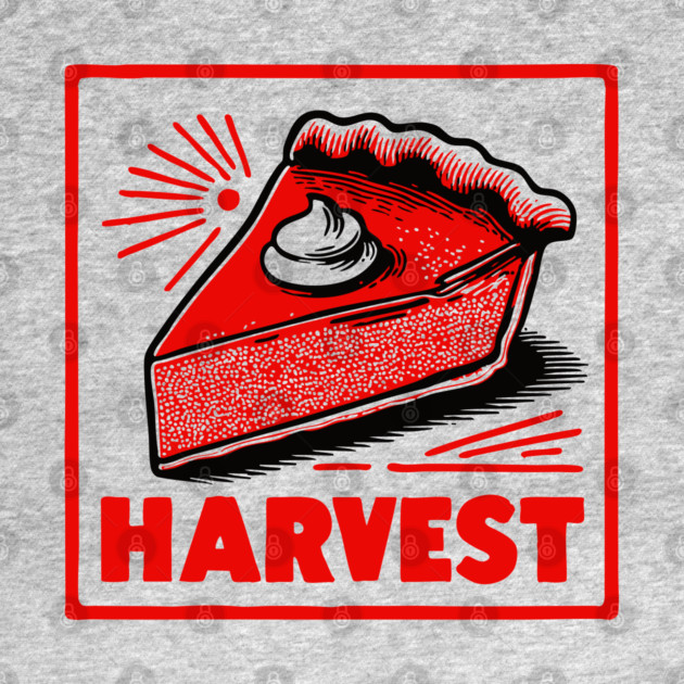 Retro Harvest Pumpkin Pie Slice - Vintage Autumn Dessert Art by TuncGK