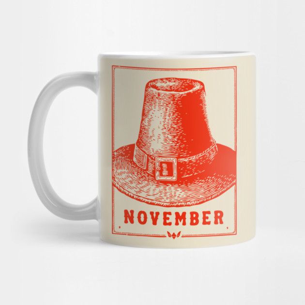 Vintage November Pilgrim Hat - Retro Thanksgiving Graphic by TuncGK