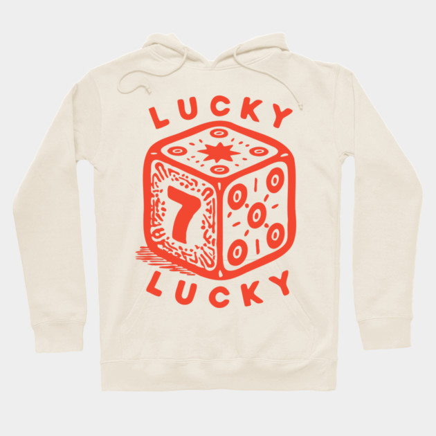 Lucky Number Seven Dice - Vintage Casino Game Graphic Hoodie by TuncGK