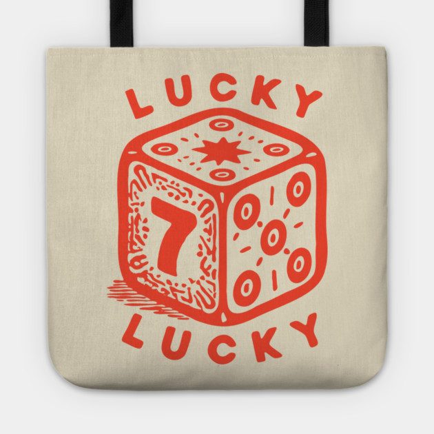 Lucky Number Seven Dice - Vintage Casino Game Graphic Tote by TuncGK