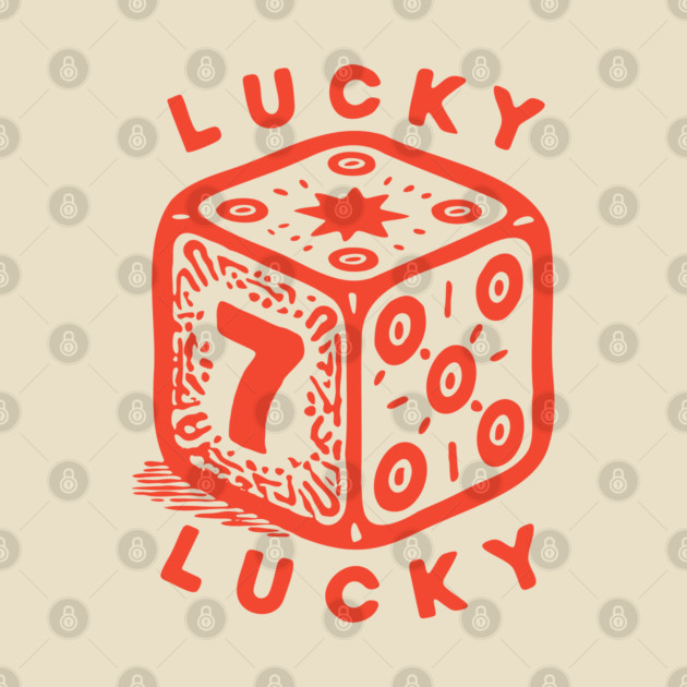 Lucky Number Seven Dice - Vintage Casino Game Graphic by TuncGK