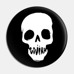 Skull Head Metal Typography Pin