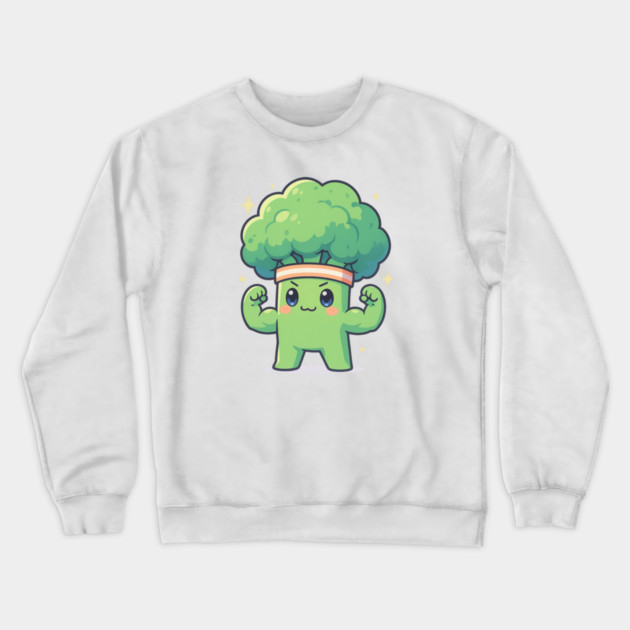 Strong Broccoli Shirt | Garden Therapy Collection by Leaf & Lee – Funny Fitness Veggie Tee for Positive Energy & Self Care Motivation Crewneck Sweatshirt by Anne Lee