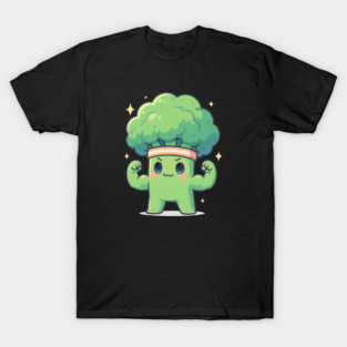 Strong Broccoli Shirt | Garden Therapy Collection by Leaf & Lee – Funny Fitness Veggie Tee for Positive Energy & Self Care Motivation T-Shirt