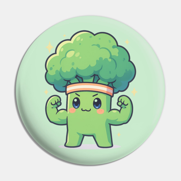 Strong Broccoli Shirt | Garden Therapy Collection by Leaf & Lee – Funny Fitness Veggie Tee for Positive Energy & Self Care Motivation Pin by Anne Lee