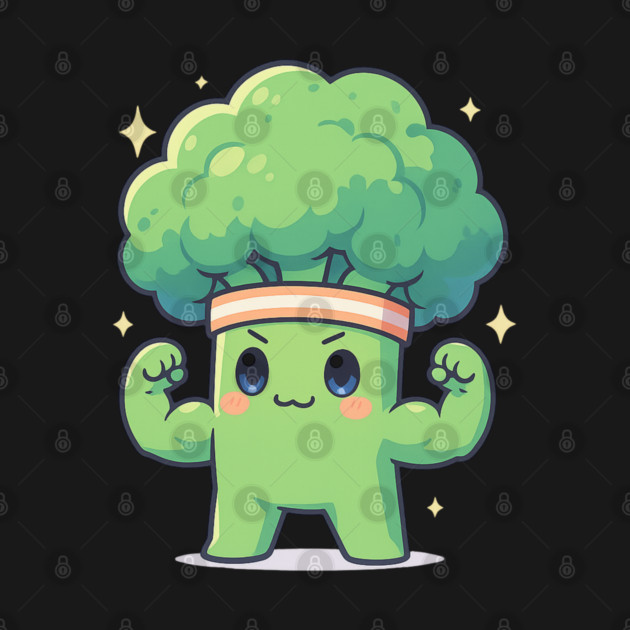 Strong Broccoli Shirt | Garden Therapy Collection by Leaf & Lee – Funny Fitness Veggie Tee for Positive Energy & Self Care Motivation by Anne Lee