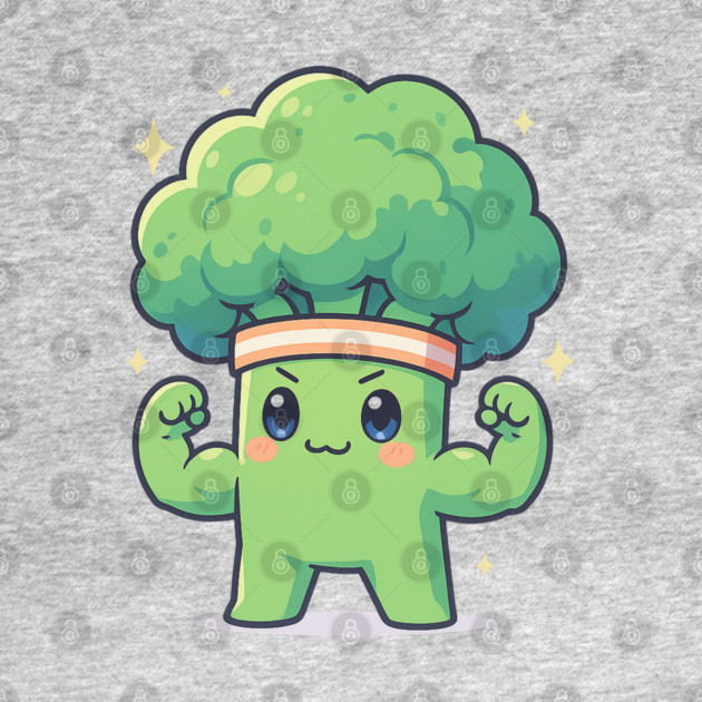 Strong Broccoli Shirt | Garden Therapy Collection by Leaf & Lee – Funny Fitness Veggie Tee for Positive Energy & Self Care Motivation by Anne Lee