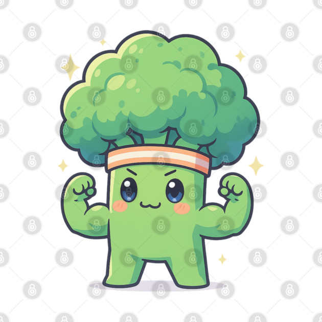 Strong Broccoli Shirt | Garden Therapy Collection by Leaf & Lee – Funny Fitness Veggie Tee for Positive Energy & Self Care Motivation by Anne Lee