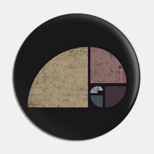 Geometric Fibonacci Spiral Pin
