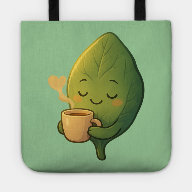 Cozy Spinach Shirt | Garden Therapy Collection by Leaf & Lee – Cute Plantcore Self Care Tee for Calm Energy & Mindful Living Tote by Anne Lee