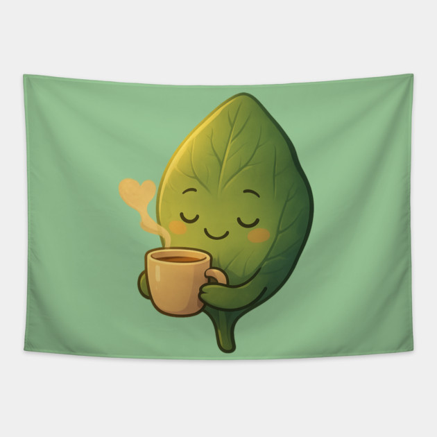 Cozy Spinach Shirt | Garden Therapy Collection by Leaf & Lee – Cute Plantcore Self Care Tee for Calm Energy & Mindful Living Tapestry by Anne Lee