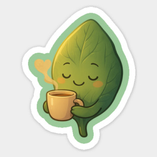 Cozy Spinach Shirt | Garden Therapy Collection by Leaf & Lee – Cute Plantcore Self Care Tee for Calm Energy & Mindful Living Sticker