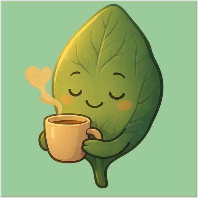 Cozy Spinach Shirt | Garden Therapy Collection by Leaf & Lee – Cute Plantcore Self Care Tee for Calm Energy & Mindful Living Wall Art by Anne Lee