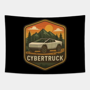 Cybertruck: Sunset Summit Badge Tapestry