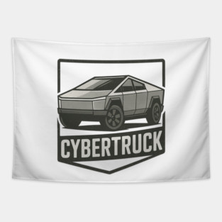 Cybertruck: Midnight Ironclad Emblem Tapestry