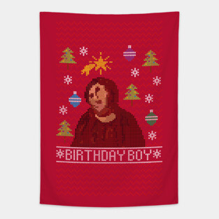 Ugly Jesus Sweater Tapestry
