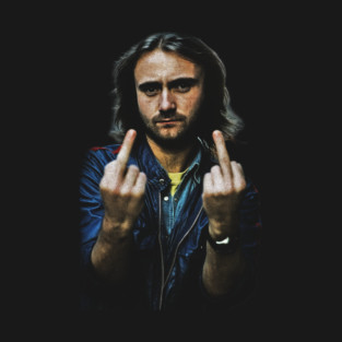 vintage phill collins Flipping the Bird T-Shirt