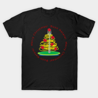 Buon Natale! Spaghetti Meatballs Italian Christmas T-Shirt