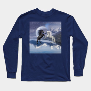Horses and Moon Long Sleeve T-Shirt