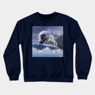 Horses and Moon Crewneck Sweatshirt