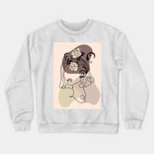 Abstract Woman Portrait Crewneck Sweatshirt