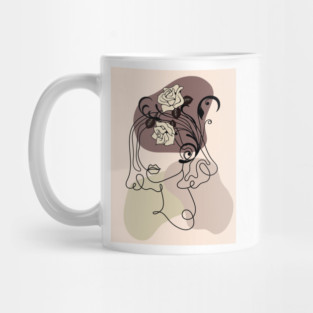 Abstract Woman Portrait Mug