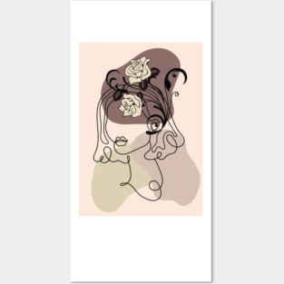 Abstract Woman Portrait Posters and Art