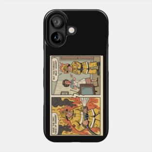 Always Fighting Fires… Just Different Ones | Funny Retro Firefighter Humor Design Phone Case