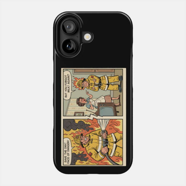 Always Fighting Fires… Just Different Ones | Funny Retro Firefighter Humor Design Phone Case by  Shift Happens: Gear for the Ones Who Keep It Moving