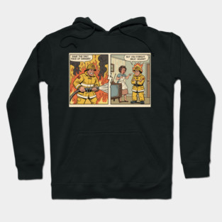 Always Fighting Fires… Just Different Ones | Funny Retro Firefighter Humor Design Hoodie