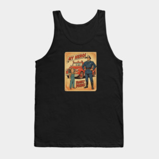 "My Dad’s a Firefighter — My Hero in Every Alarm!" Tank Top