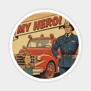 "My Dad’s a Firefighter — My Hero in Every Alarm!" Magnet