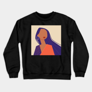 Abstract Woman Portrait Crewneck Sweatshirt