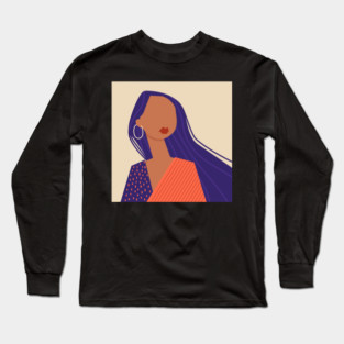 Abstract Woman Portrait Long Sleeve T-Shirt
