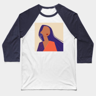 Abstract Woman Portrait Baseball T-Shirt