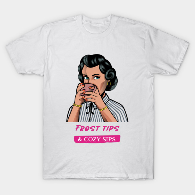 Frost Tips & Cozy Sips Christmas Manicure T-Shirt by Lamount Tees