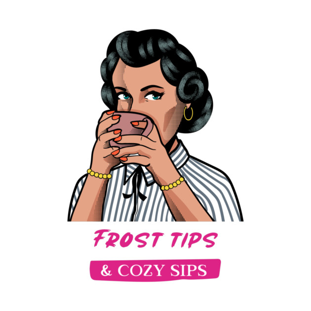 Frost Tips & Cozy Sips Christmas Manicure by Lamount Tees