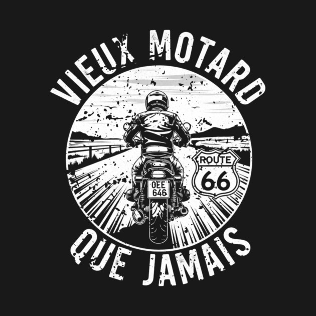 Old Biker Route 66 Motorcycle Adventure Ride by Art2Wear