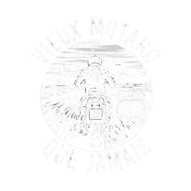 Old Biker Route 66 Motorcycle Adventure Ride by Art2Wear