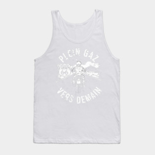 Plein Gaz Vers Demain Route 66 Motorcycle Rider Tank Top
