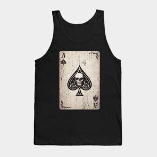 Ace of Spades Death Card Tank Top